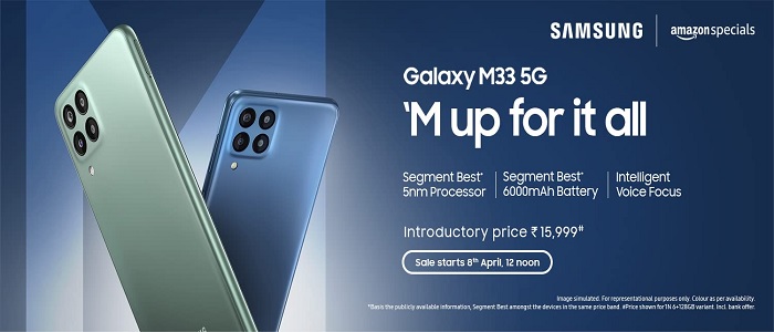 India Desire : Buy Samsung Galaxy M33 5G From Amazon At Price Rs 15999 [Flat Rs 2000 Discount With ICICI Bank Credit Cards]